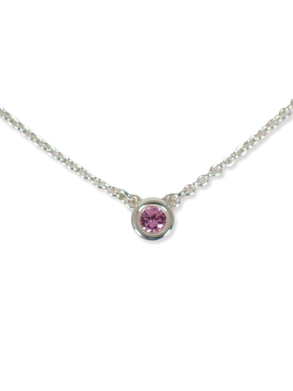 Tiffany & Co 925 by the Yard Pink Sapphire Necklace